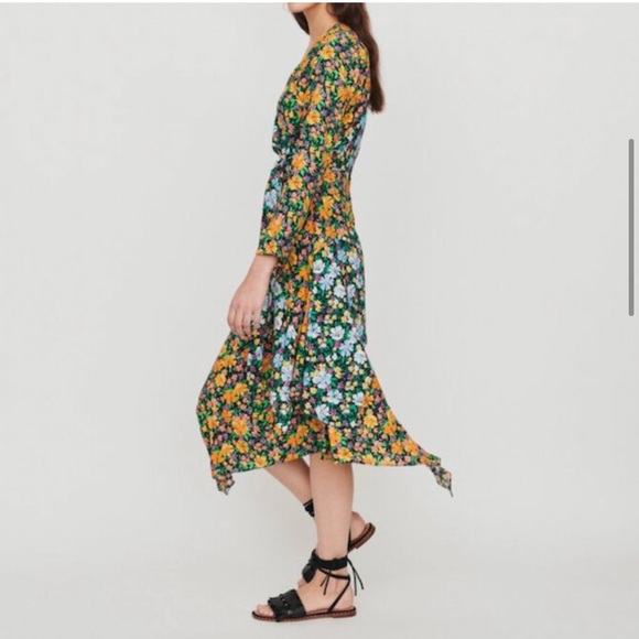 Maje floral print midi dress - Picture 2 of 11
